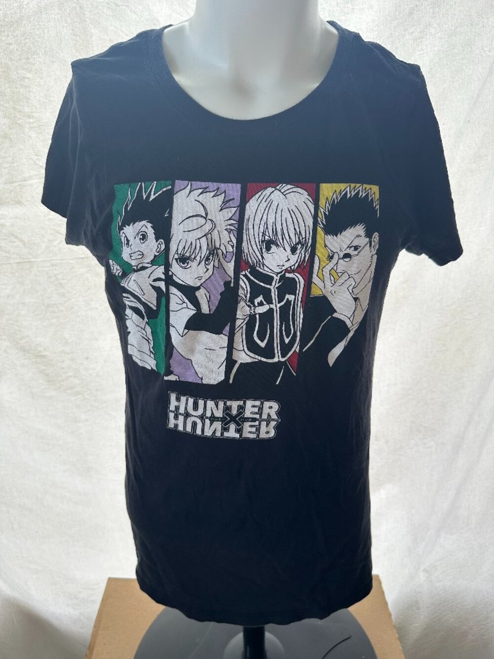 Hunter x Hunter Killua Zoldyck Gon Freecss Men's Black T Shirt Size 2XL XXL
